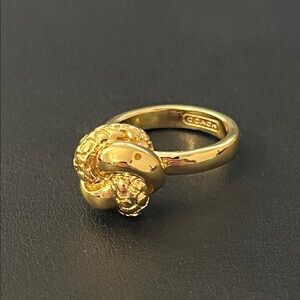 Coach Gold Knot Statement Ring